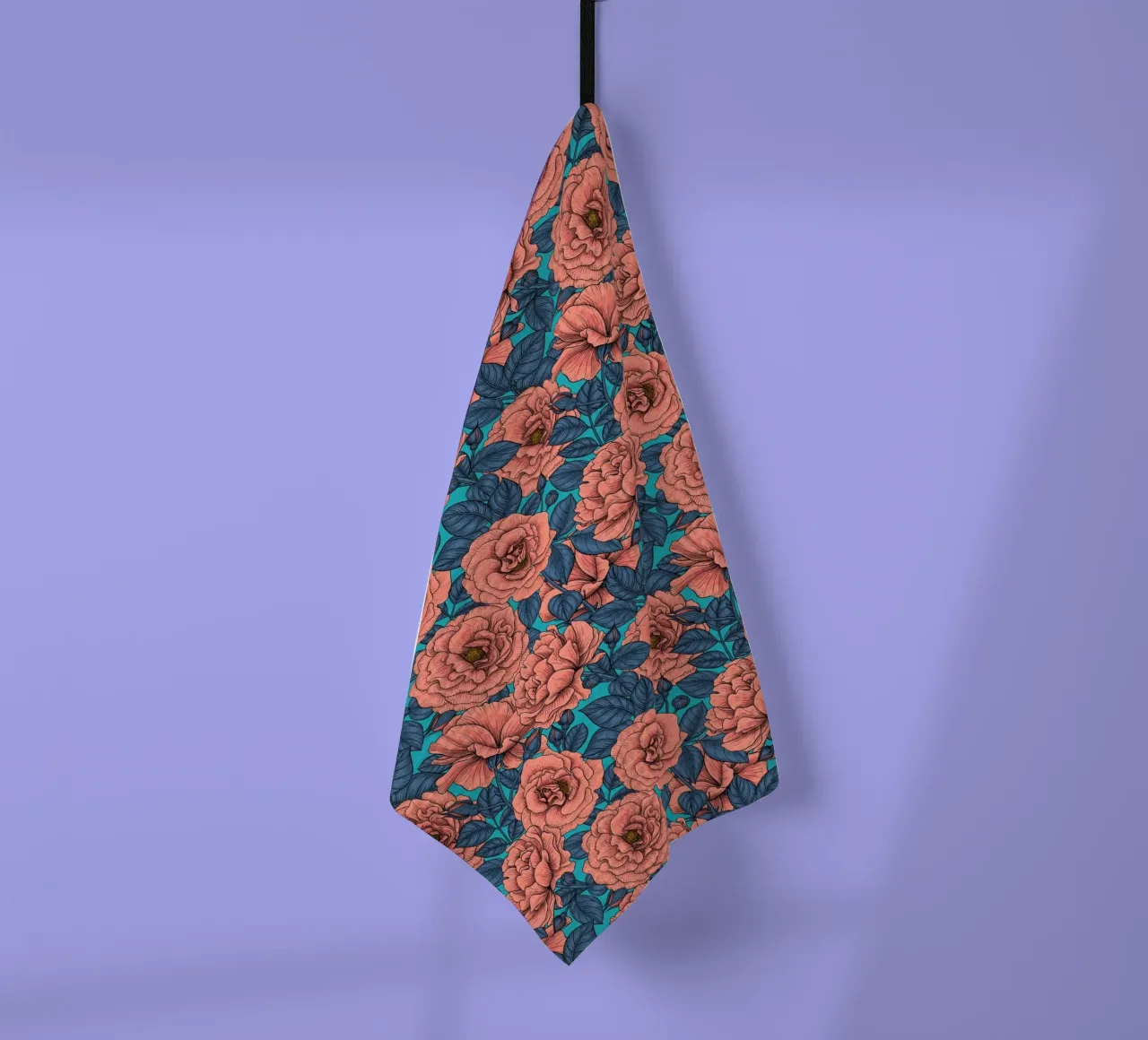 katerina Kirilova - Rose Garden Peach tea towel by The Artcircle
