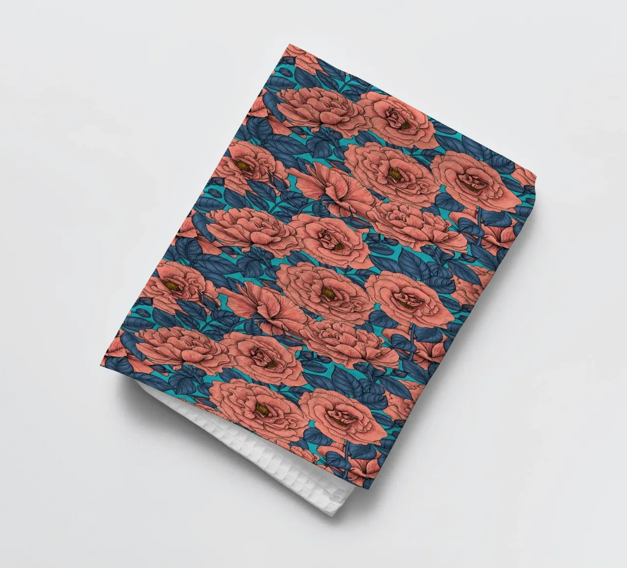 katerina Kirilova - Rose Garden Peach tea towel by The Artcircle