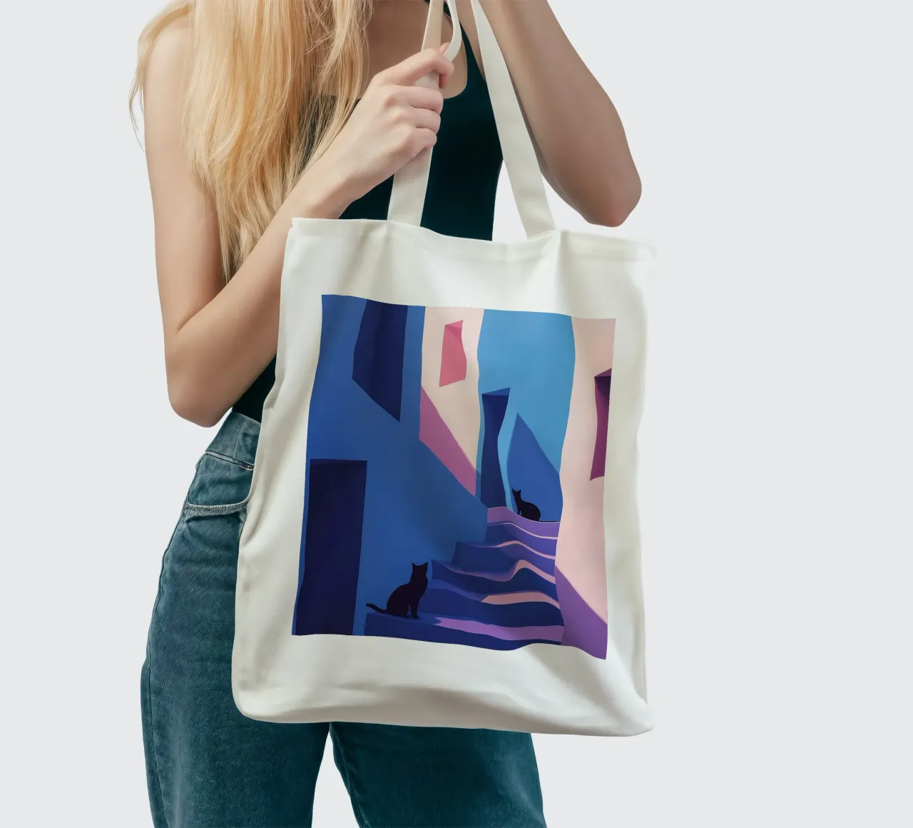 Escalera silenciosa tote bag de DWA