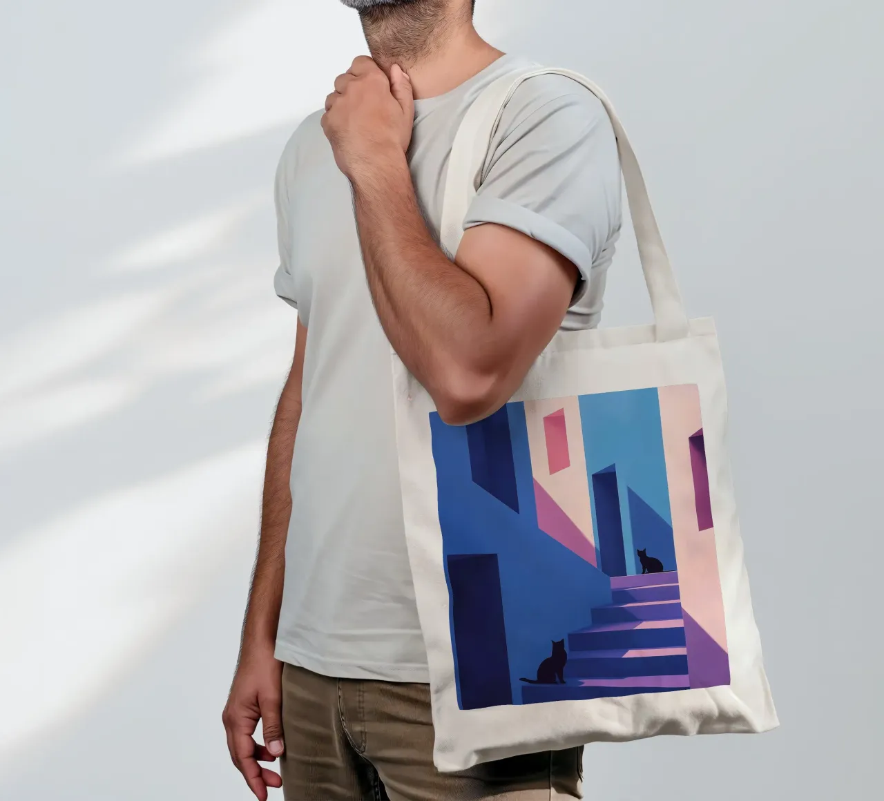 Scala silenziosa borsa in juta da DWA