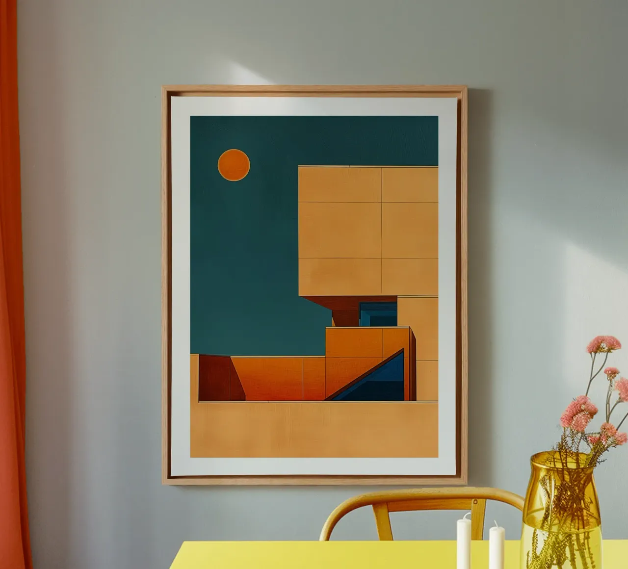 Solar structure canvas with Floater frame by DWA