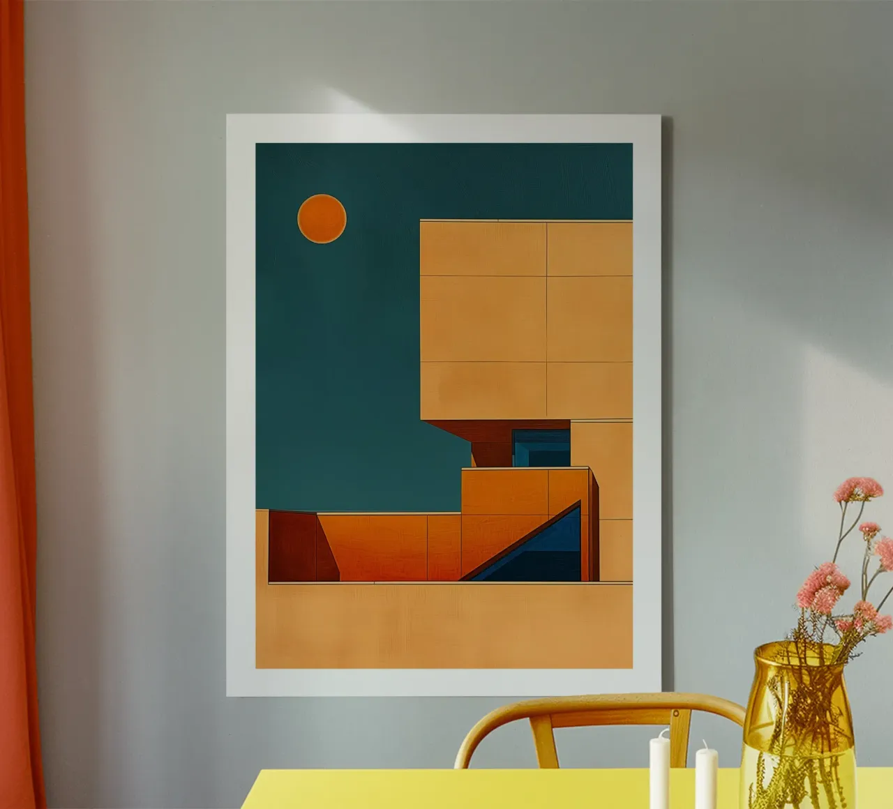Solar structure canvas with Floater frame by DWA
