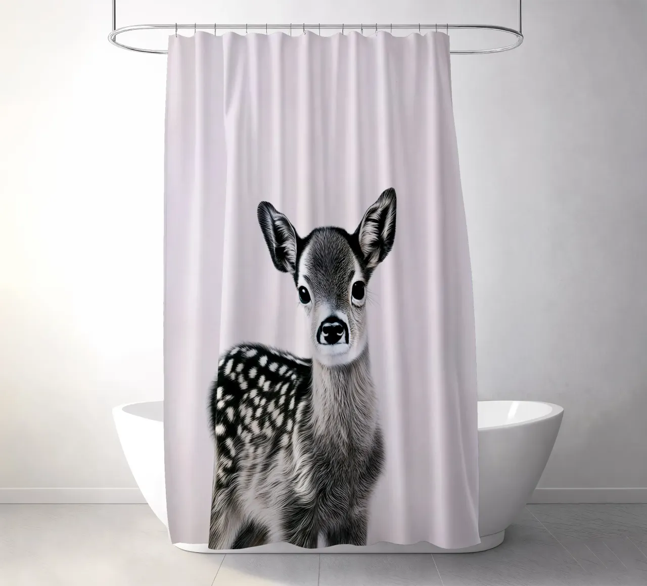 Cheeky Fawn shower curtain by SnoopyAnimals