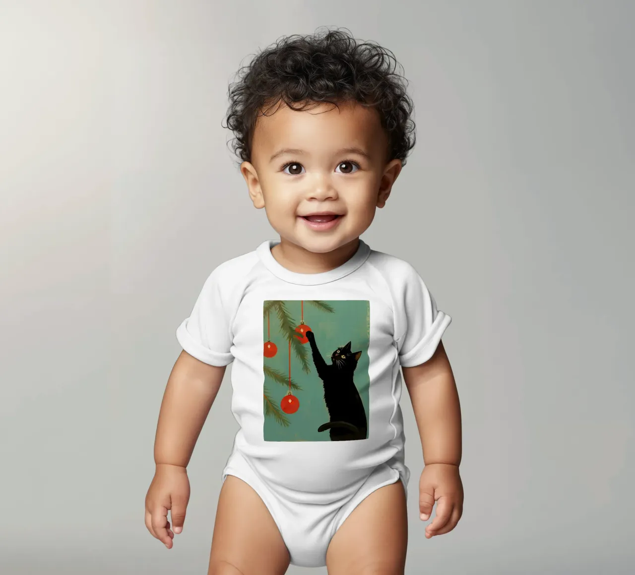 Curiosità natalizie body neonato maniche corte da DaarbyN