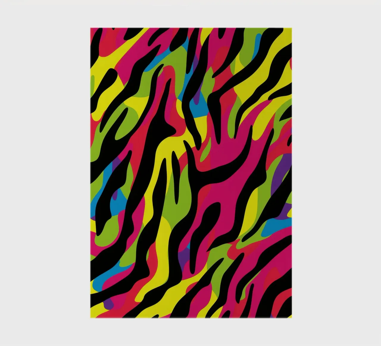 Colourful neon zebra camo pattern notebook by Autofocus