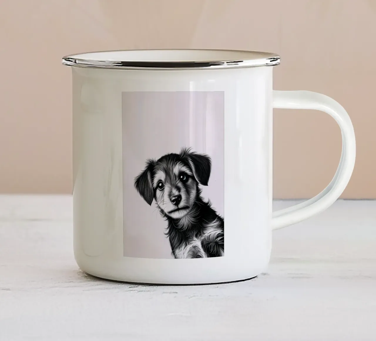Cucciolo sfacciato tazza in smalto da SnoopyAnimals