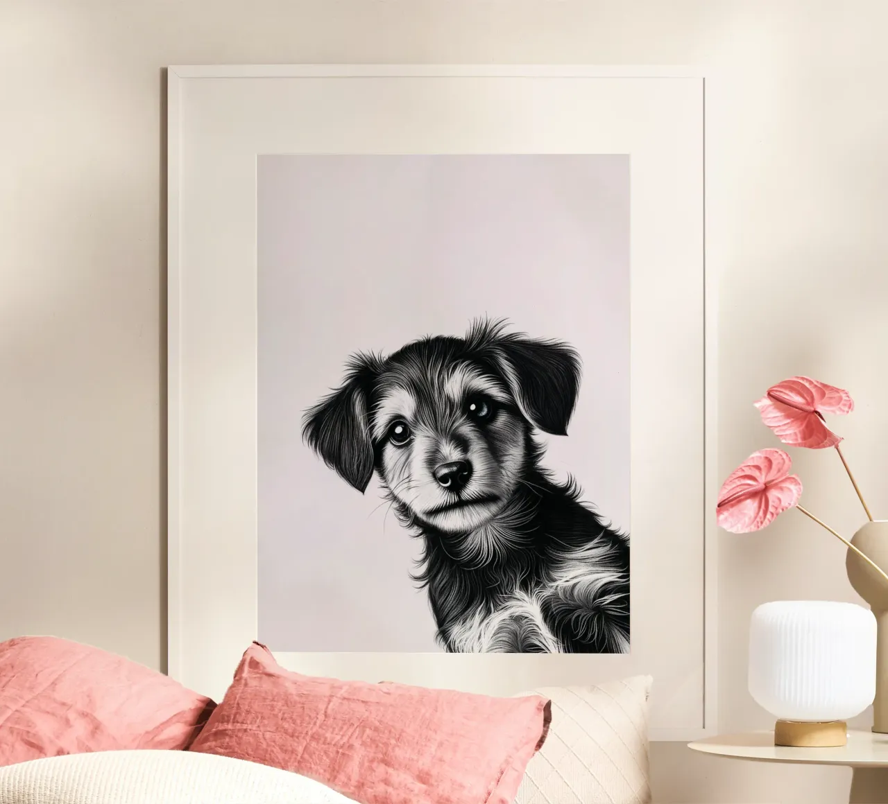 Cucciolo sfacciato poster con telaio in plastica da SnoopyAnimals