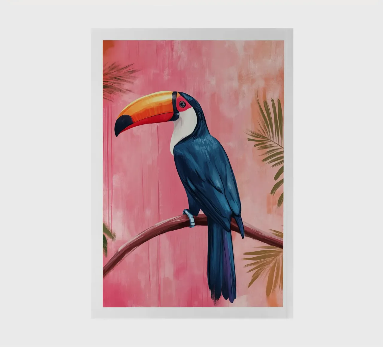 Toucan on a pink background notebook by DWA