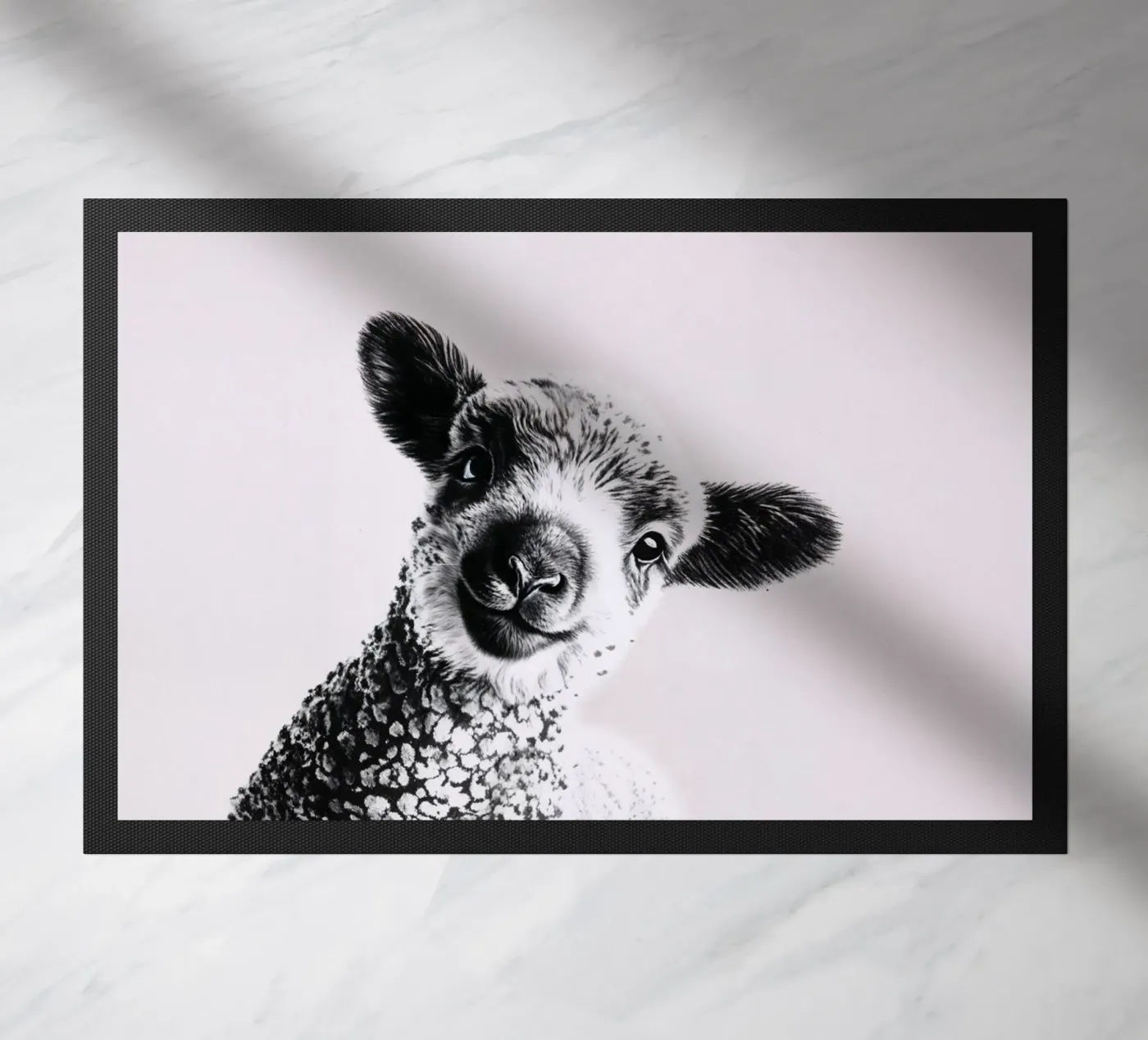 Cheeky Lamb doormat by SnoopyAnimals
