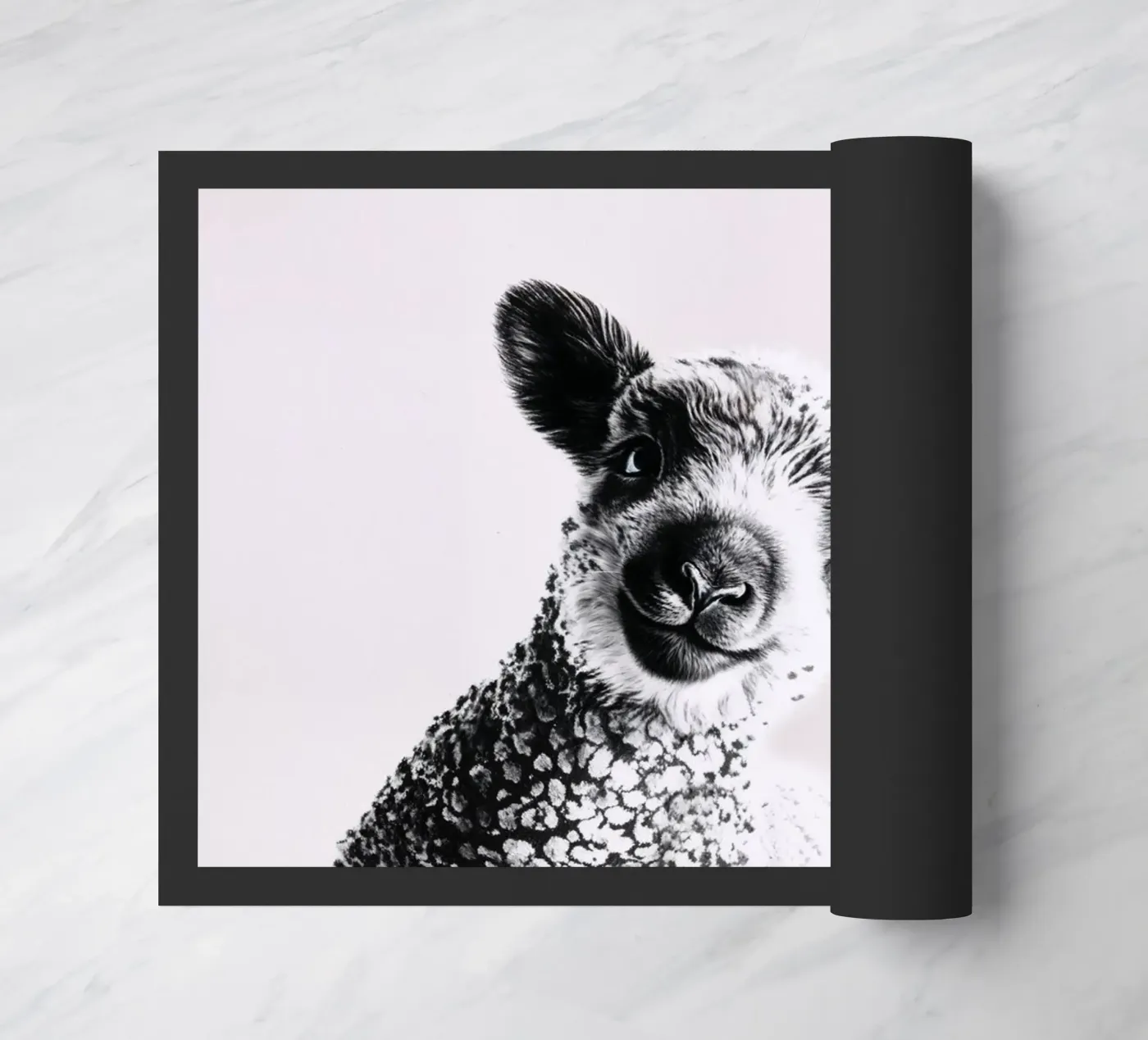 Cheeky Lamb doormat by SnoopyAnimals