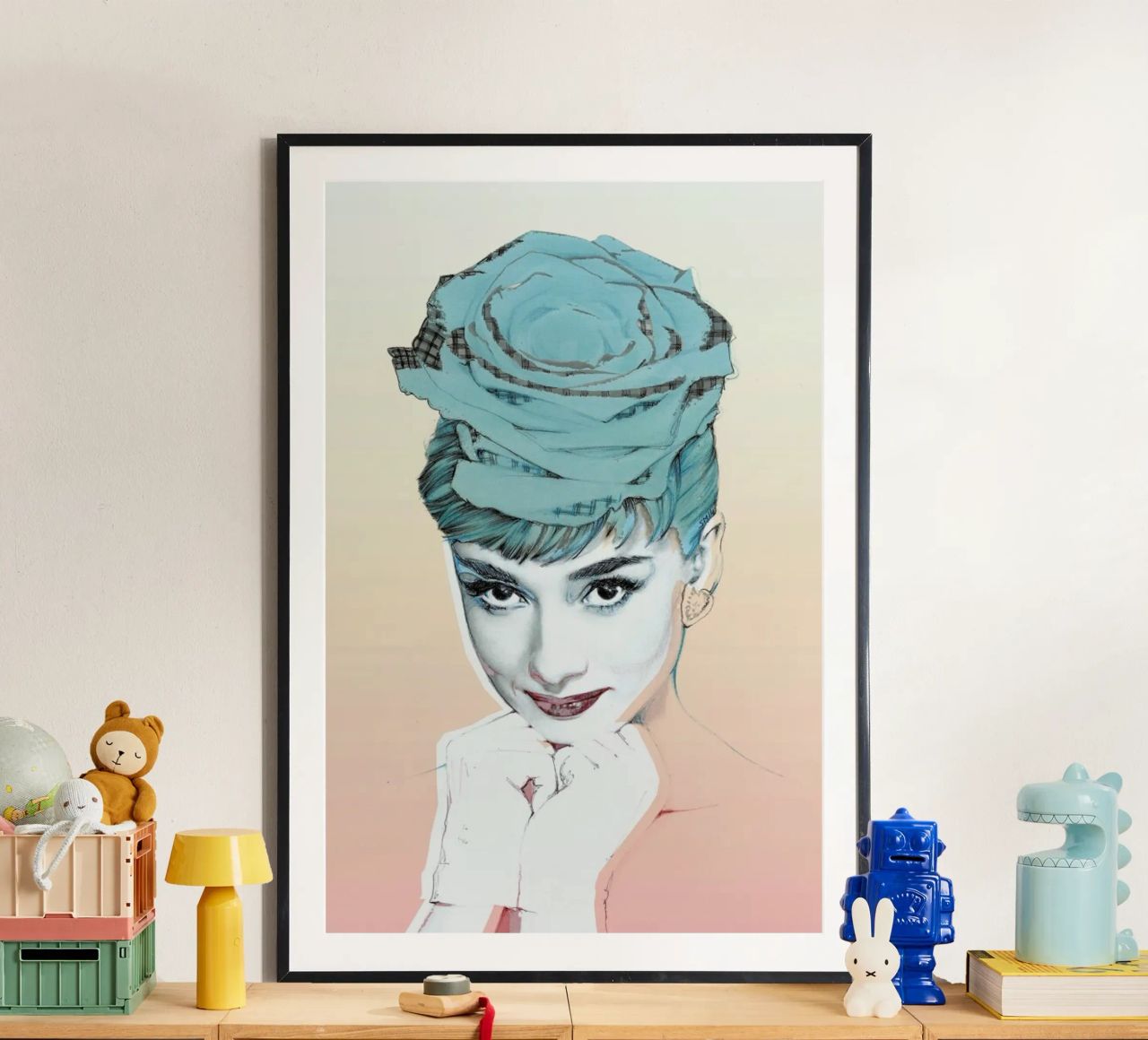 Audrey Hepburn künstlerische Collage Poster von Susana Miranda ilustracion