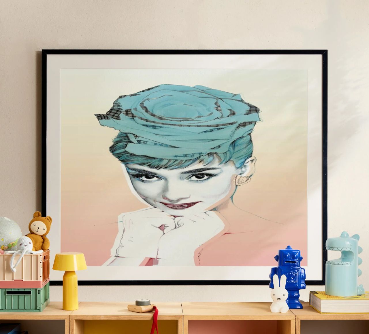 Audrey Hepburn künstlerische Collage Poster von Susana Miranda ilustracion