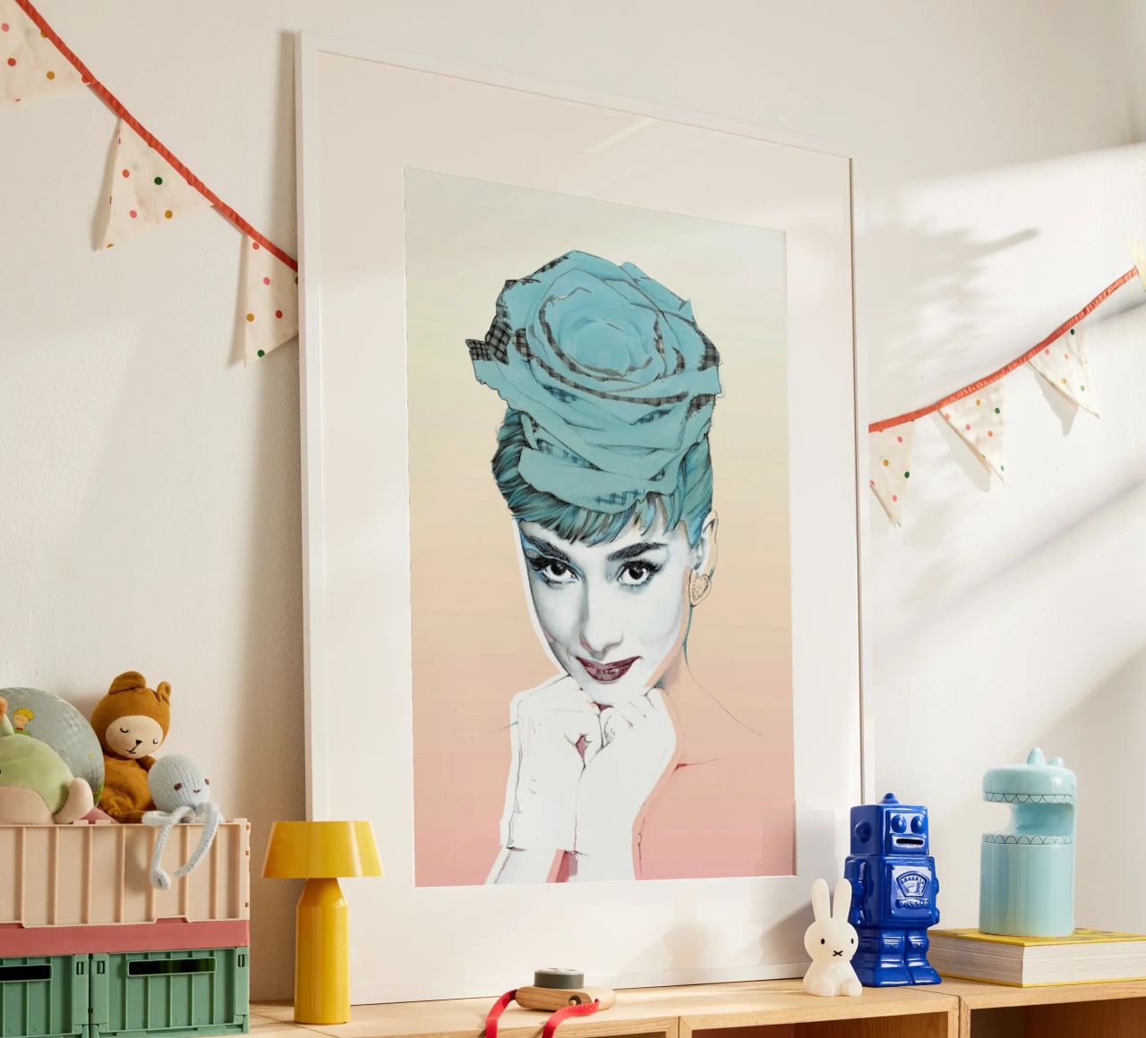 Audrey Hepburn künstlerische Collage Poster von Susana Miranda ilustracion