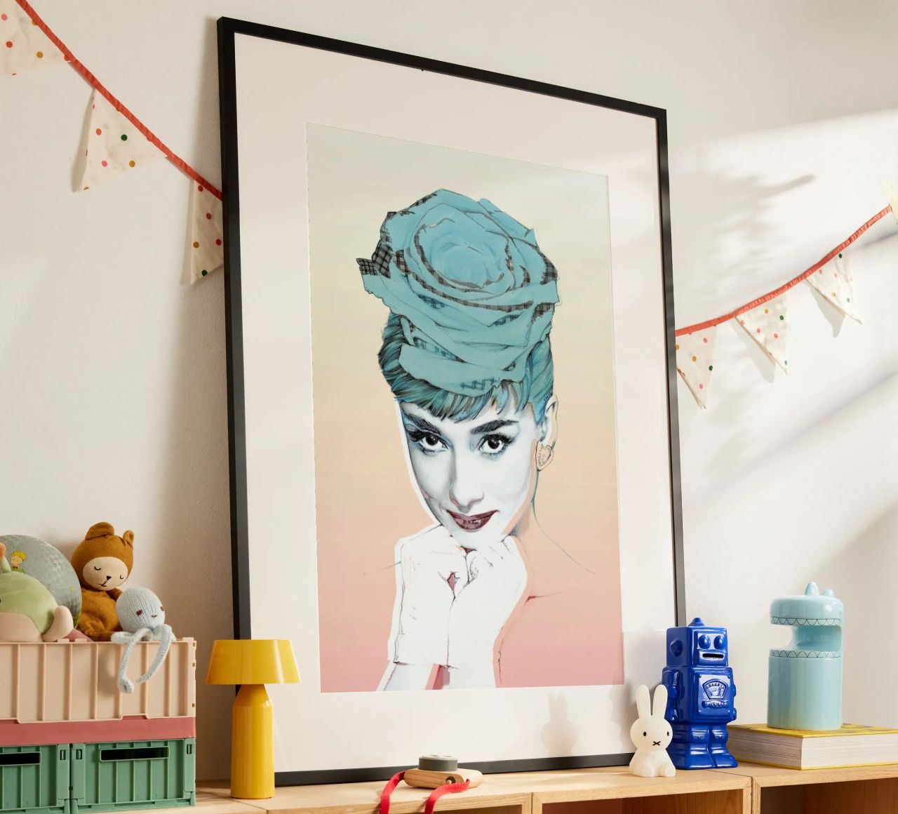 Audrey Hepburn künstlerische Collage Poster von Susana Miranda ilustracion