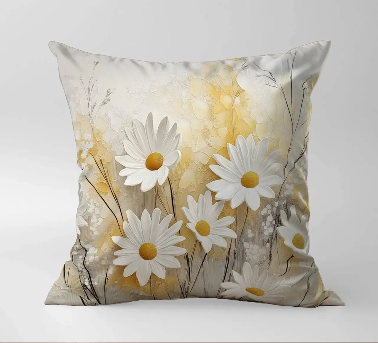 Fiori bianchi e gialli cuscino da Imagine