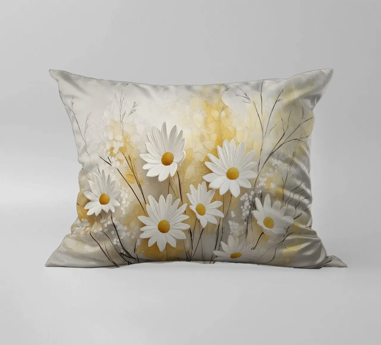 Fiori bianchi e gialli cuscino da Imagine