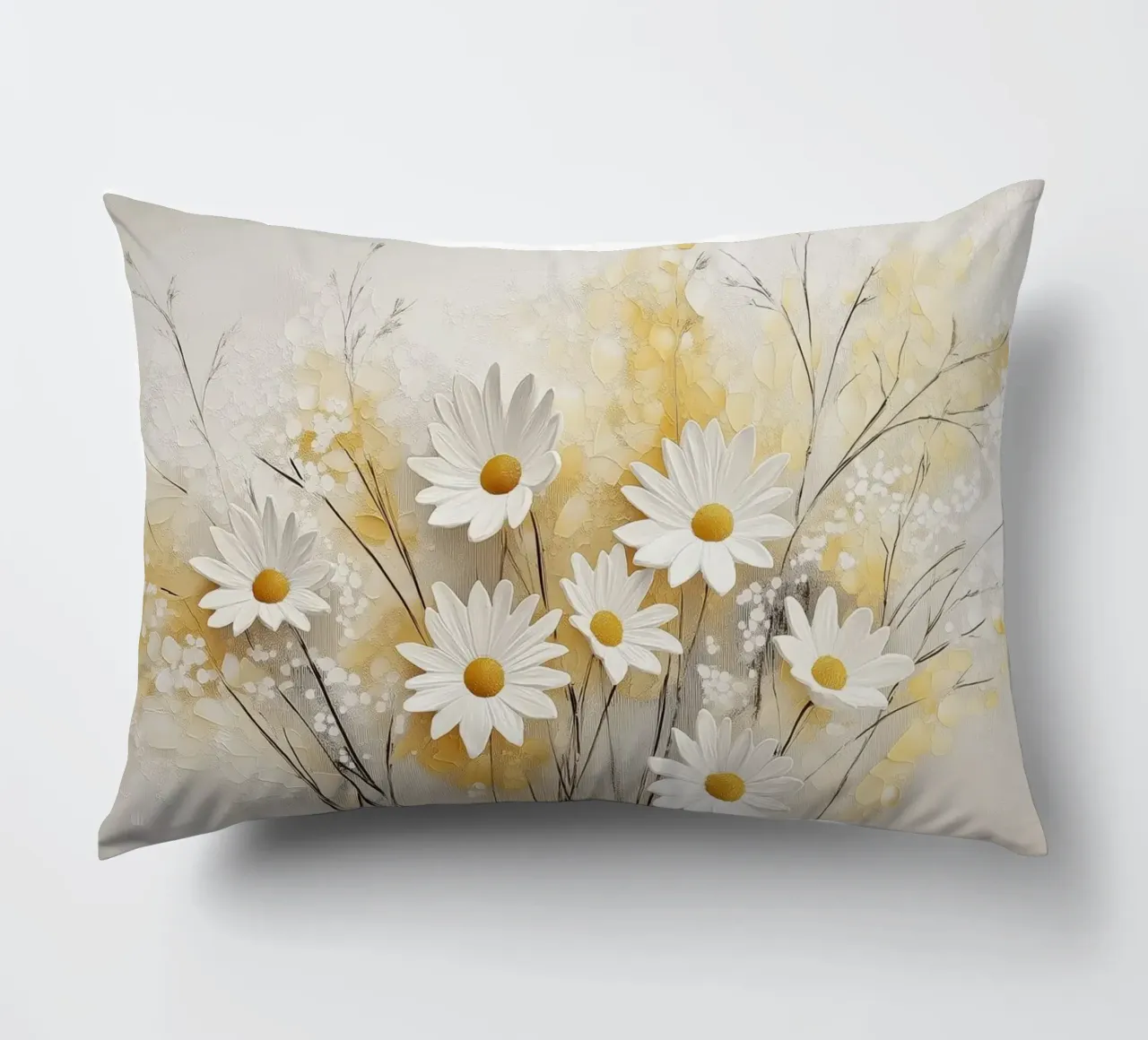 Fiori bianchi e gialli cuscino da Imagine