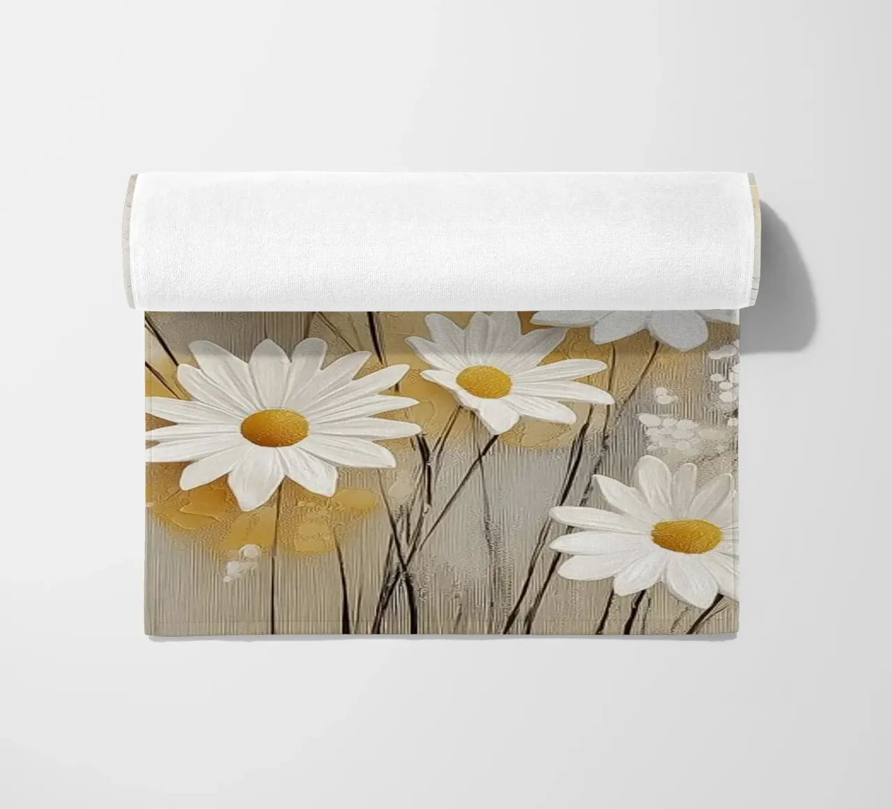 Fiori bianchi e gialli telo mare da Imagine