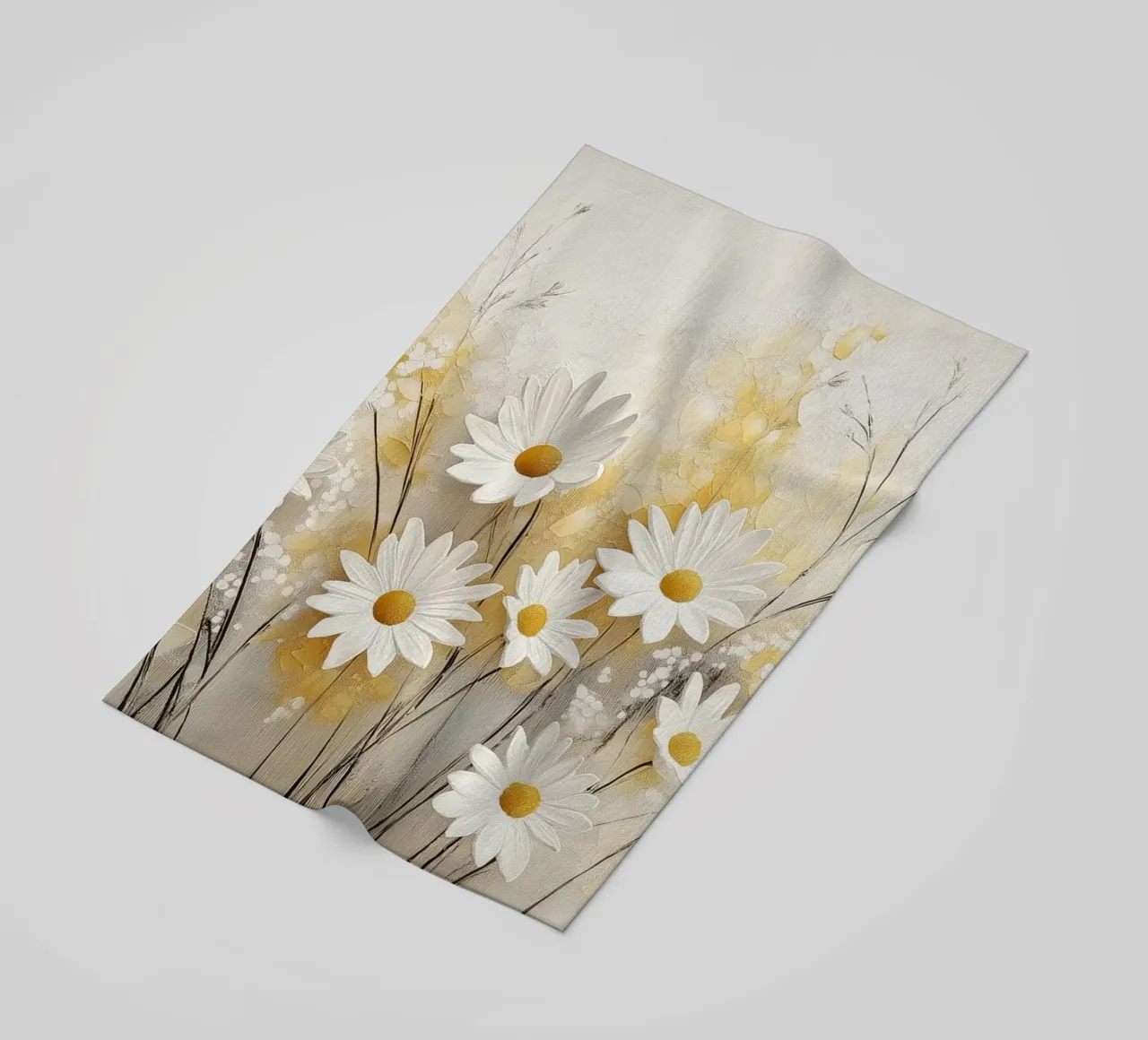 Fiori bianchi e gialli telo mare da Imagine