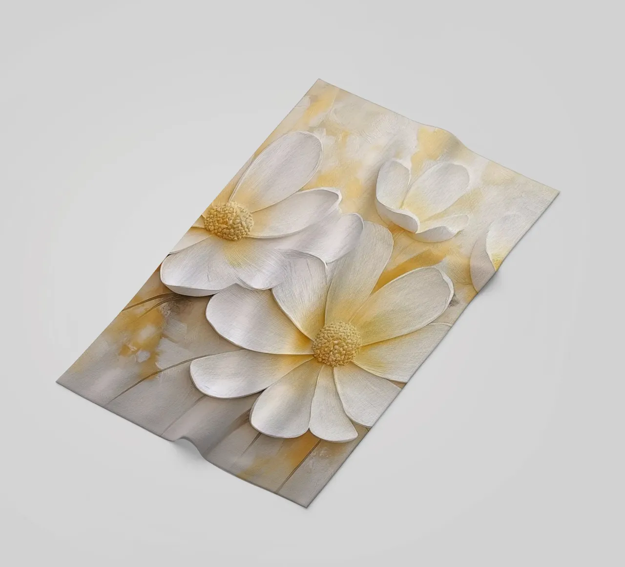 Fiori bianchi e gialli telo mare da Imagine