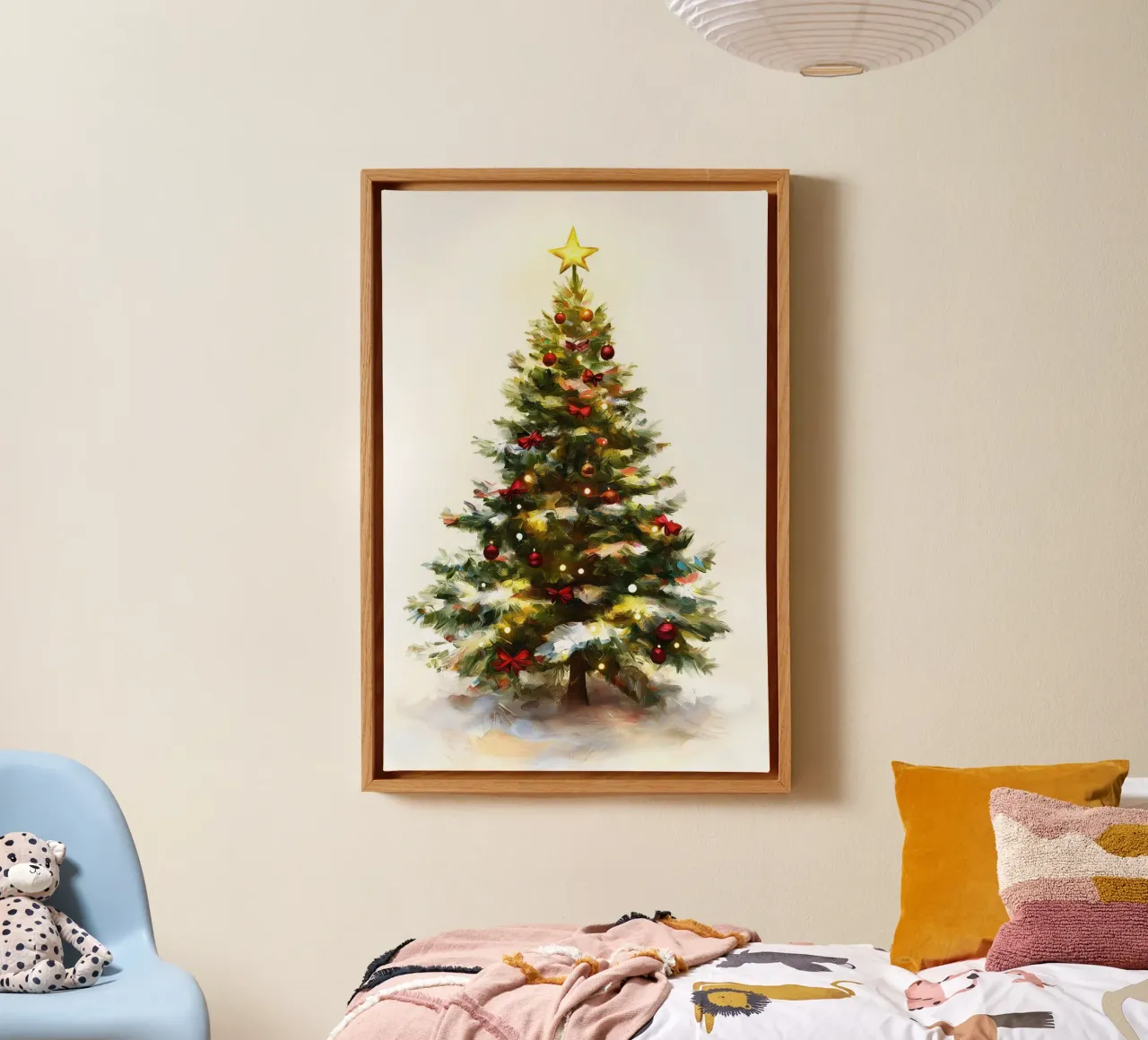 Albero di Natale tela con Cornice a cassetta da Imagine