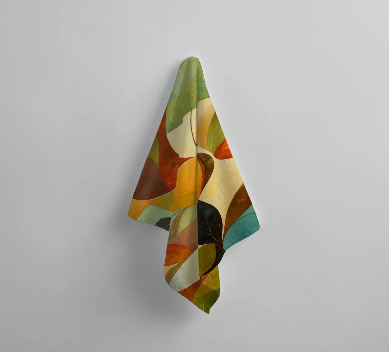 Abstract botanisch badhanddoek van Imagine