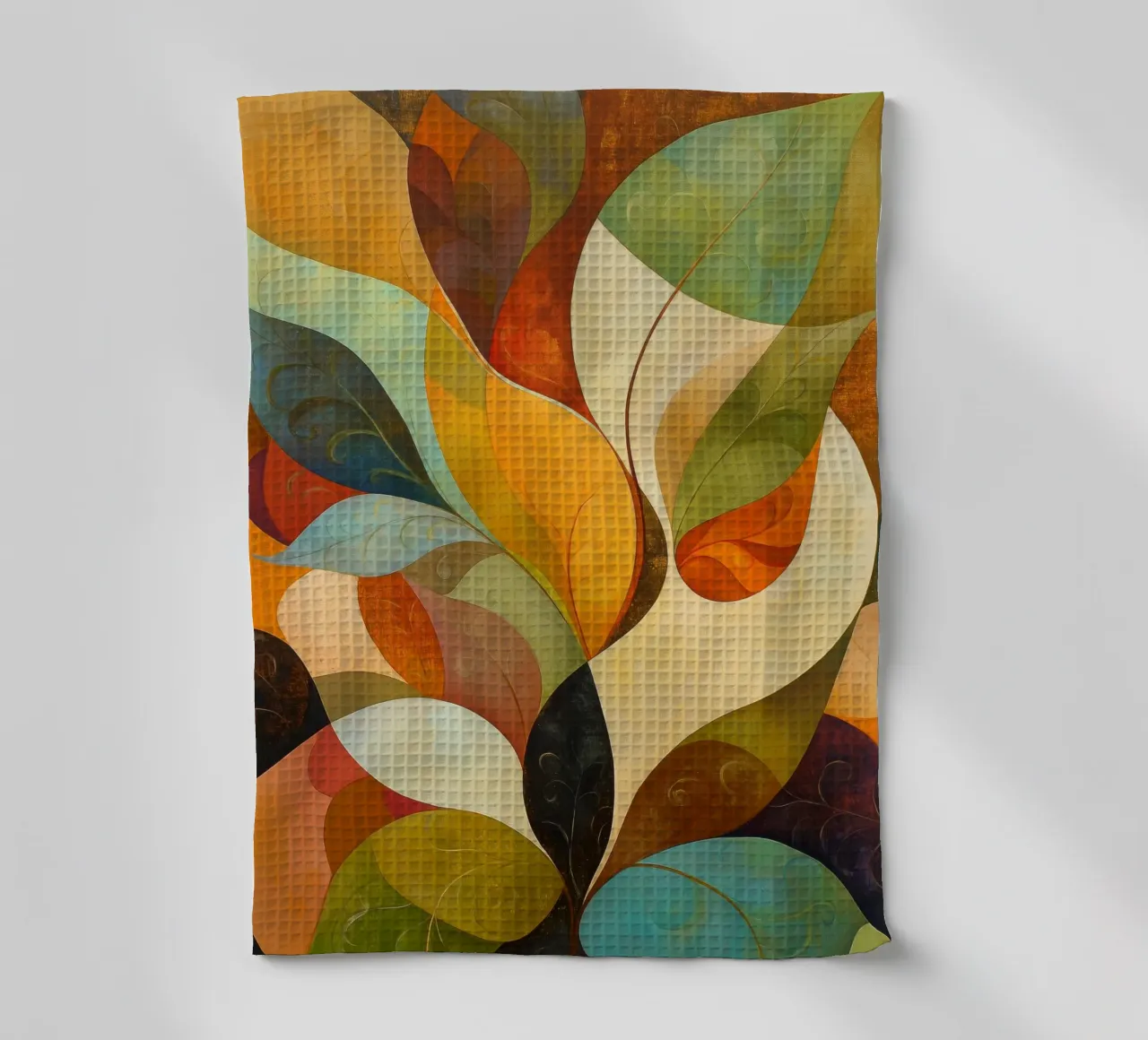 Abstract botanisch theedoek van Imagine