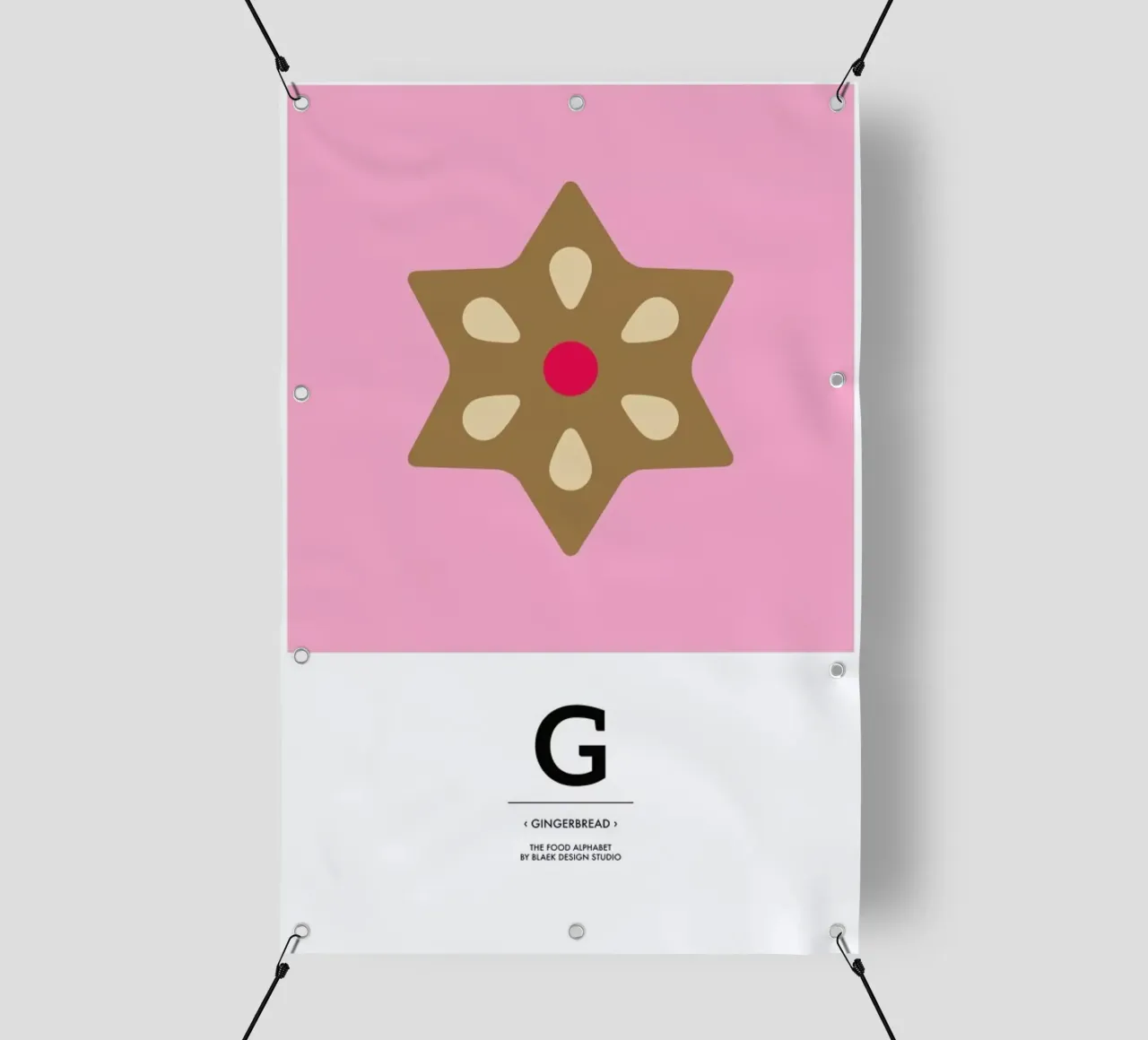 Food Alphabet Xmas Edition G telo in pvc da BLAEK Design Studio