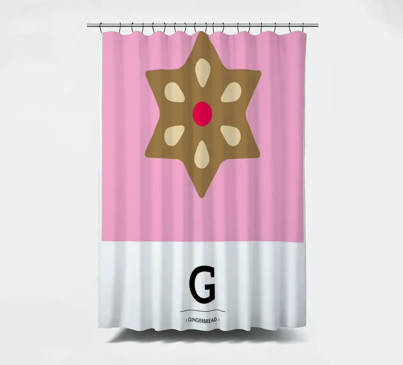 Food Alphabet Xmas Edition G tenda da doccia da BLAEK Design Studio