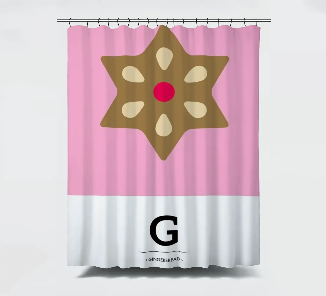 Food Alphabet Xmas Edition G tenda da doccia da BLAEK Design Studio
