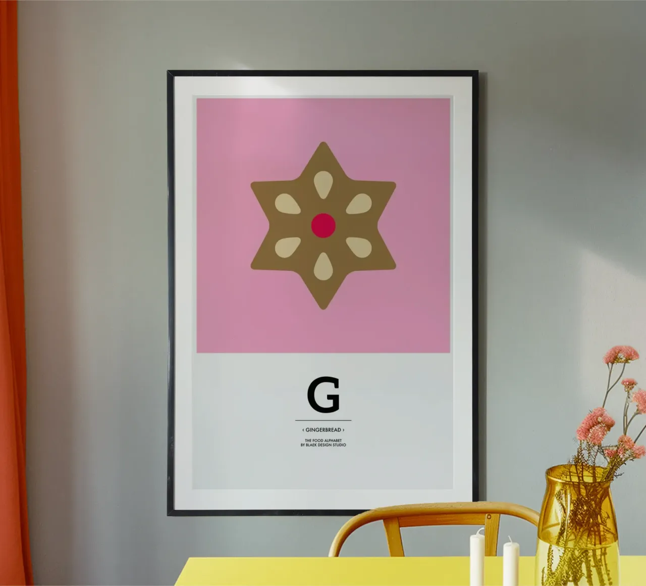 Food Alphabet Xmas Edition G carta hahnemühle da BLAEK Design Studio