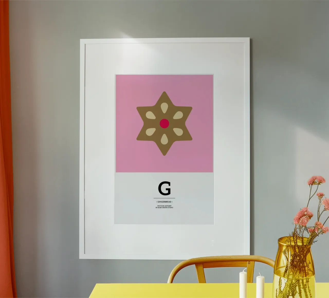 Food Alphabet Xmas Edition G carta hahnemühle da BLAEK Design Studio