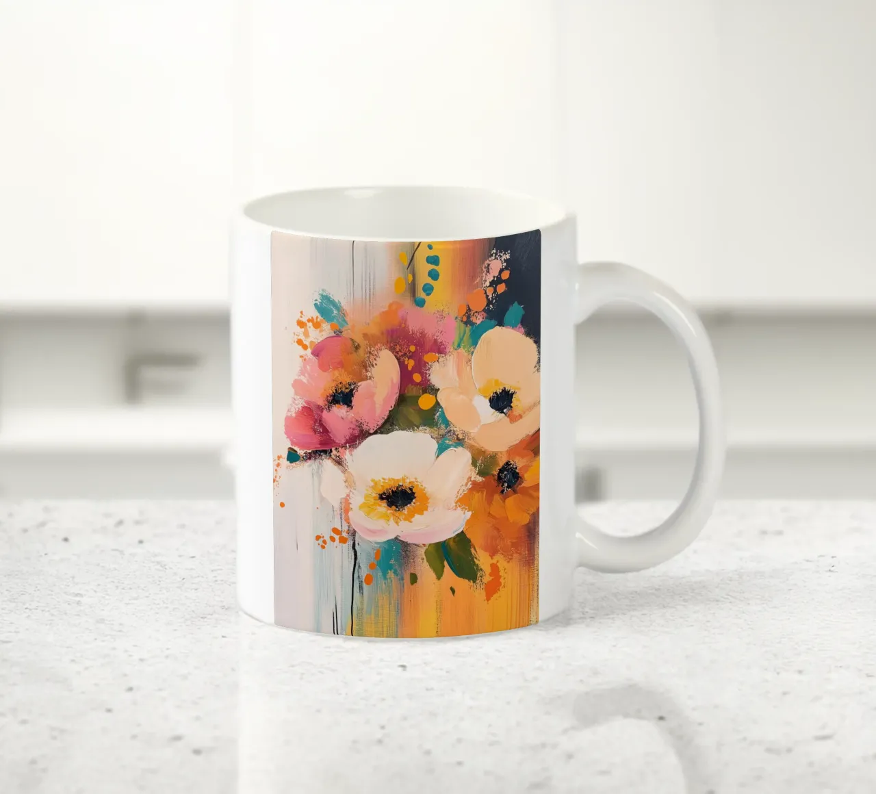 Fiori astratti tazza in ceramica da Imagine