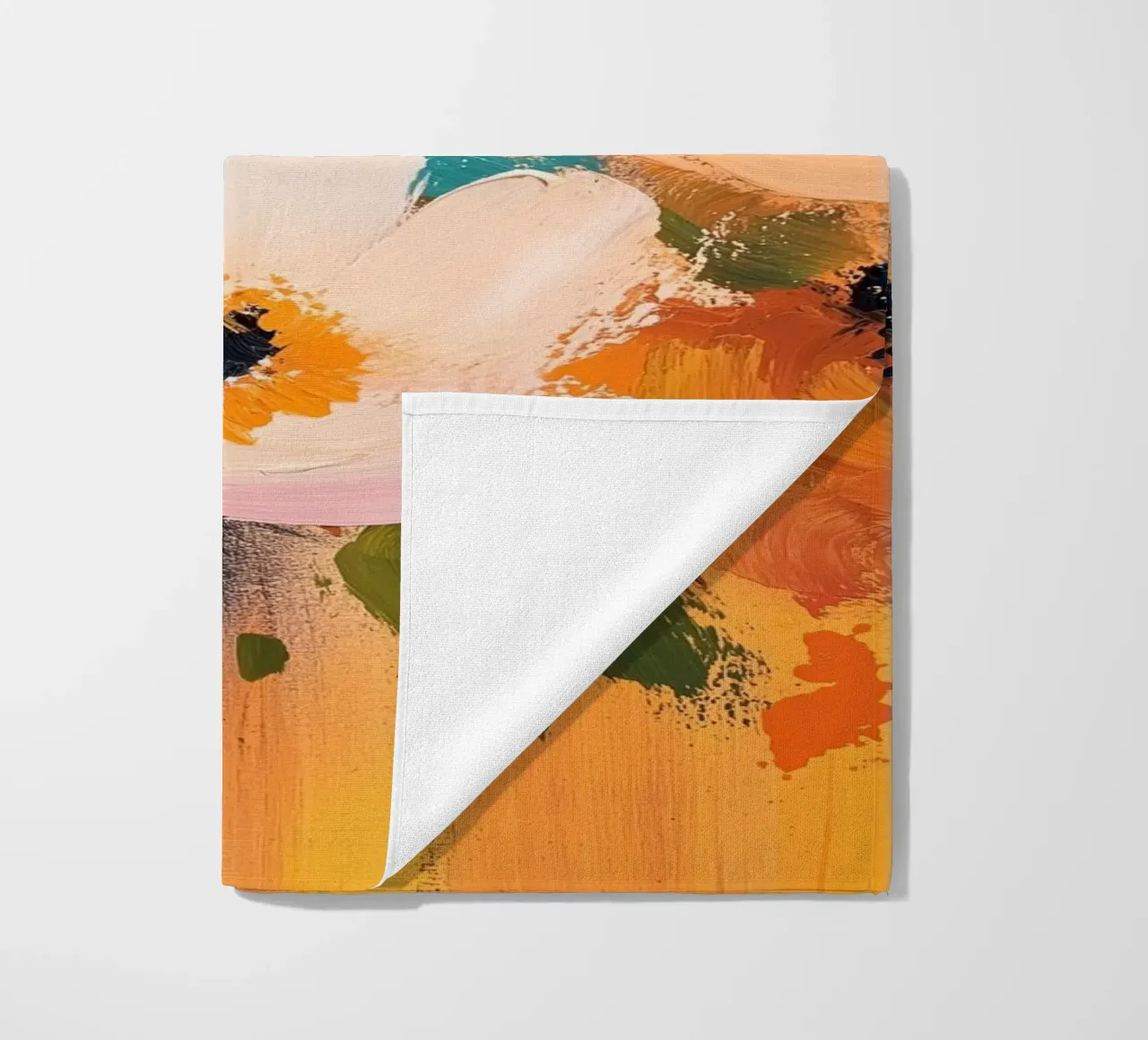 Flowers abstract beach towel by Imagine