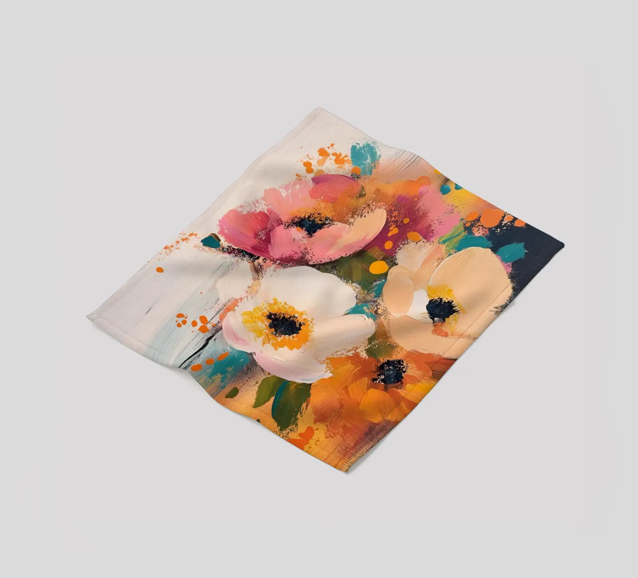 Fiori astratti coperta in pile da Imagine