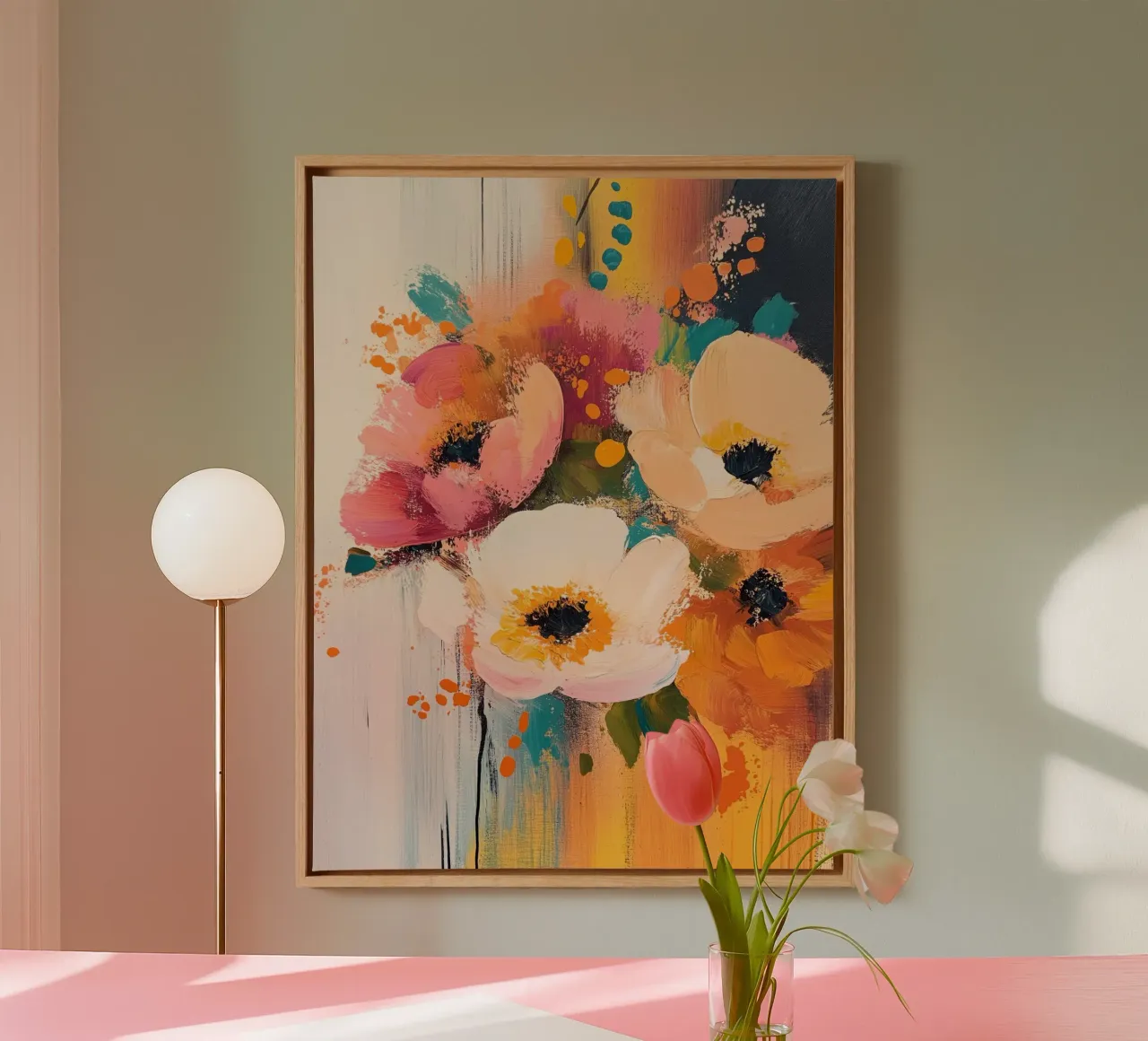 Flowers abstract canvas by Imagine