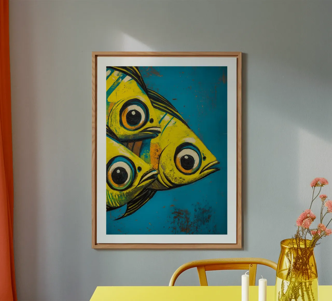 Pesce giallo alluminio dibond da DWA