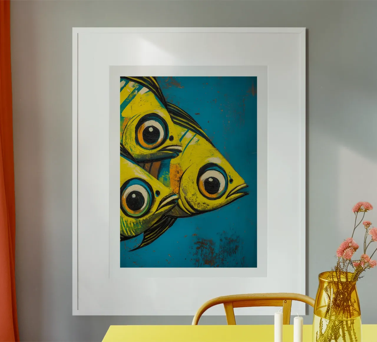 Pesce giallo carta hahnemühle da DWA