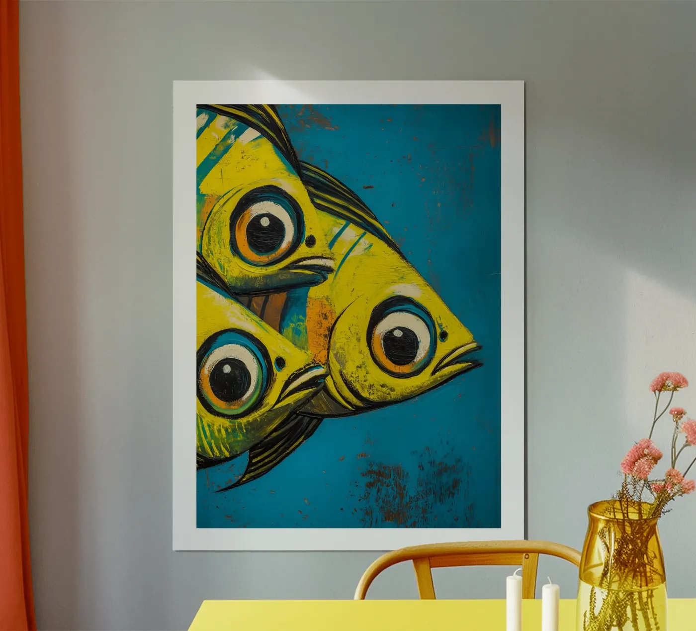 Yellow fish poster by DWA