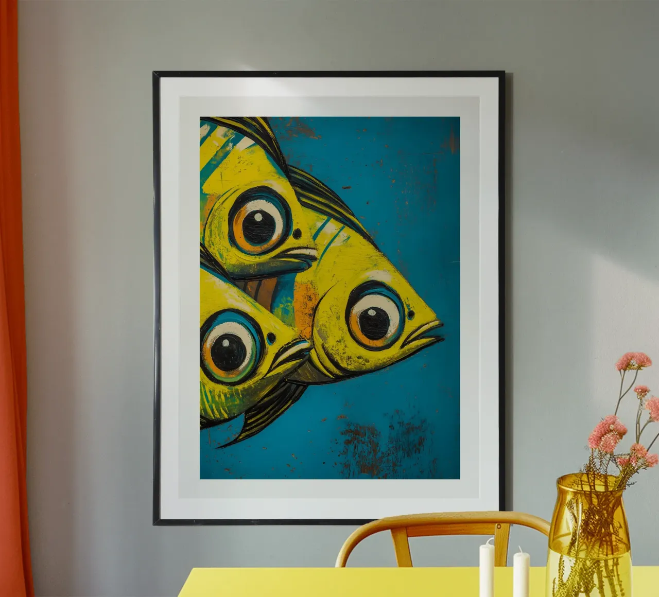 Pesce giallo carta hahnemühle da DWA