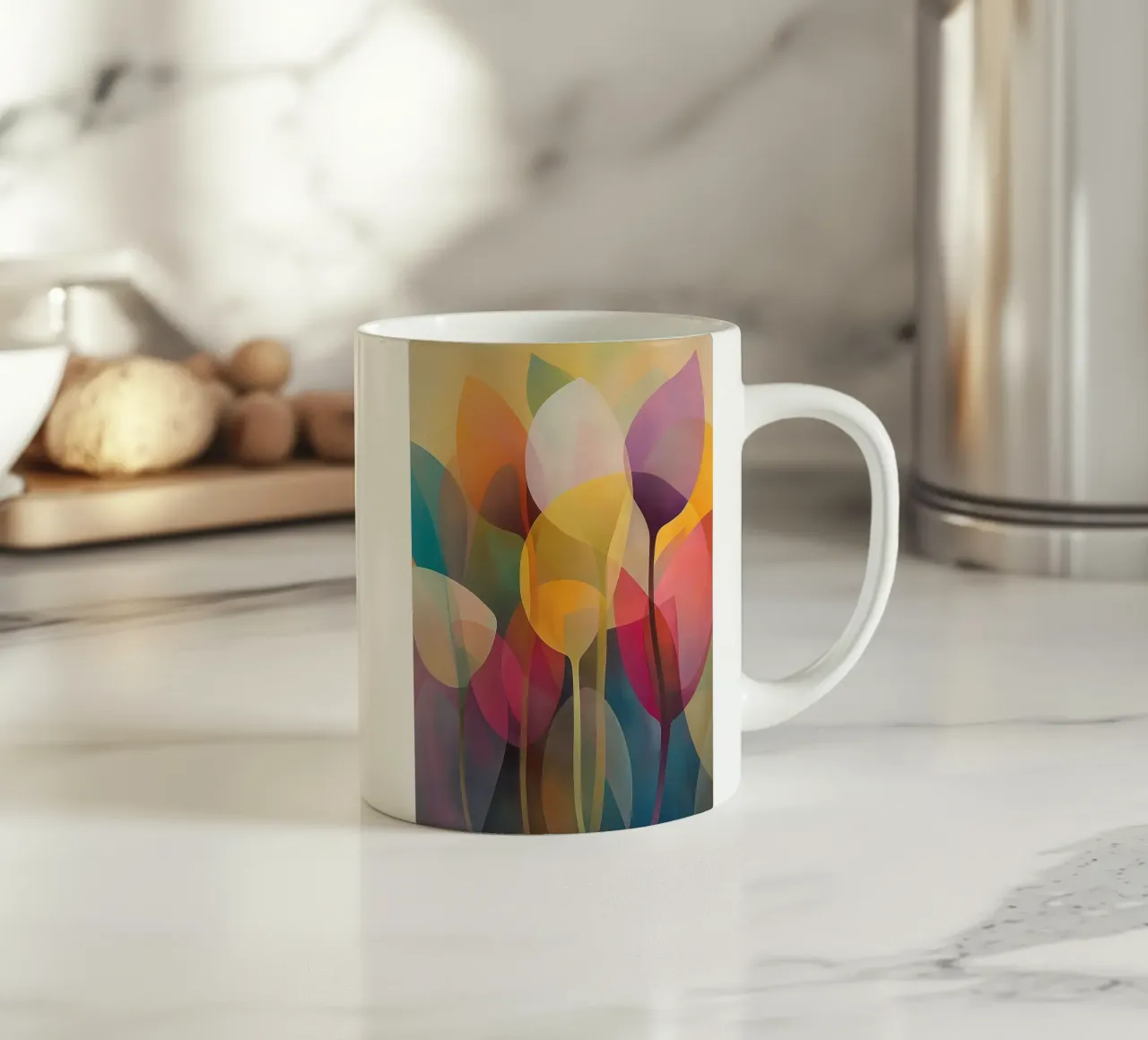 Fiori astratti tazza in ceramica da Imagine