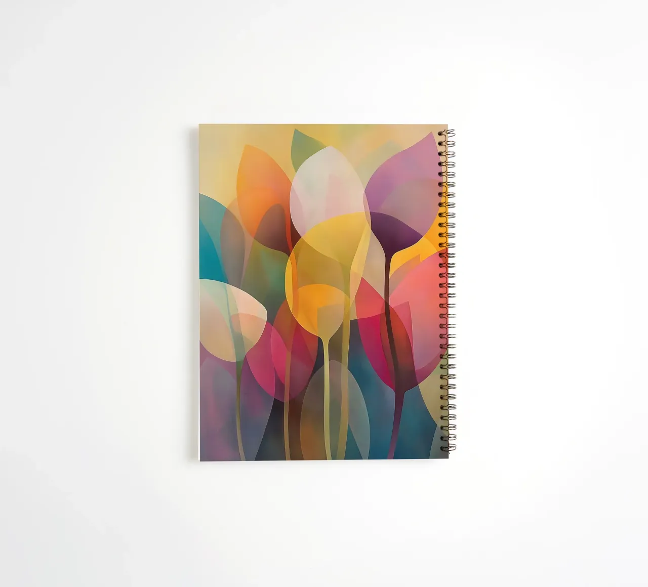 Abstract flowers spiral notebook by Imagine