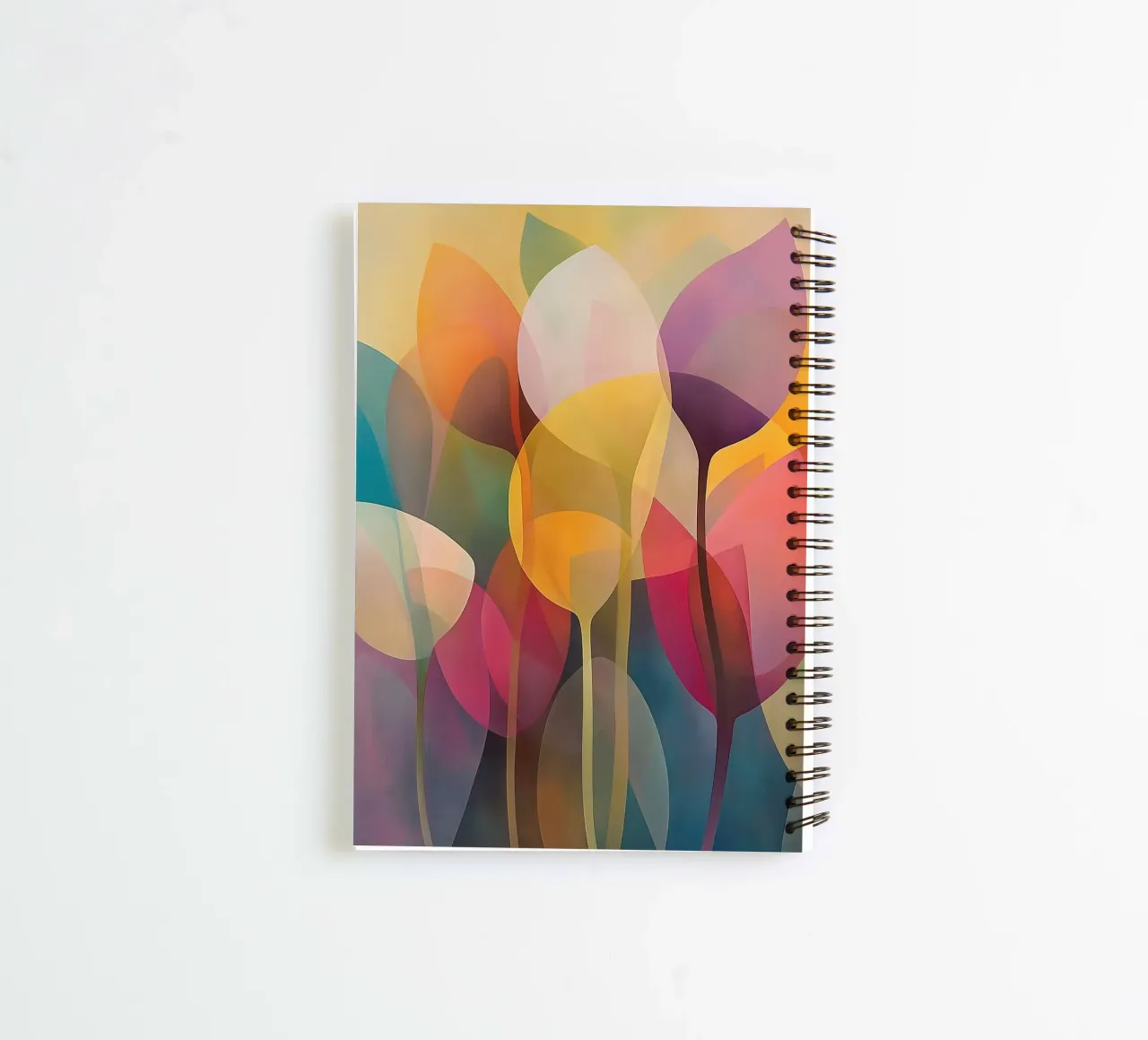 Abstract flowers spiral notebook by Imagine