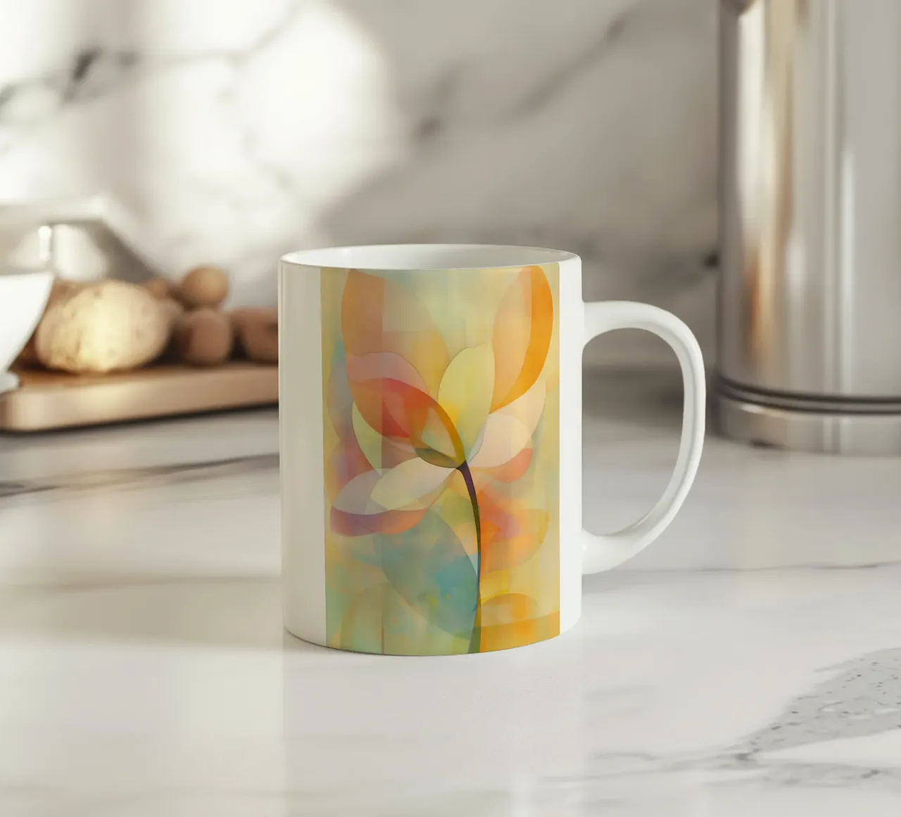 Fiore astratto tazza in ceramica da Imagine