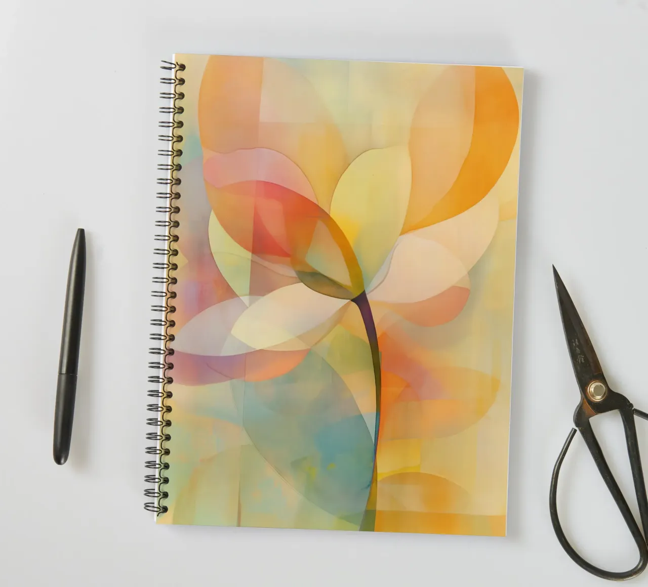 Abstract flower spiral notebook by Imagine