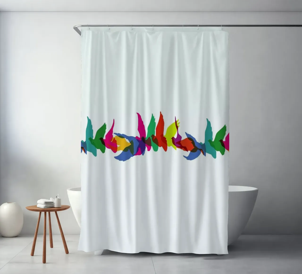 Flight Of Fancy shower curtain by Rob Art | Illustration