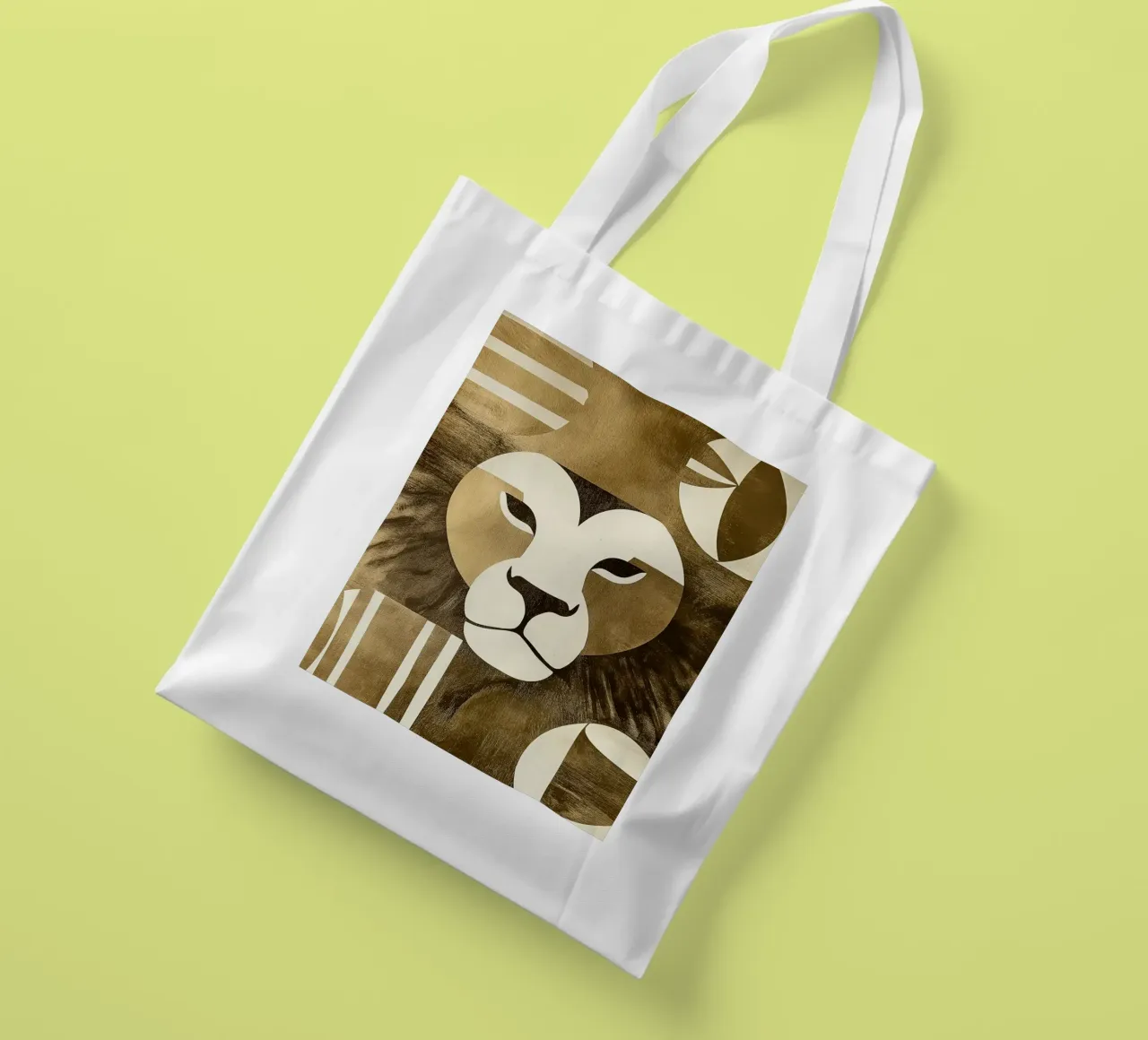 Abstract Lion tote bag by Imagine