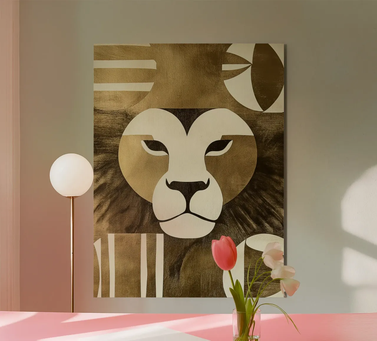 Abstract Lion alu-dibond by Imagine