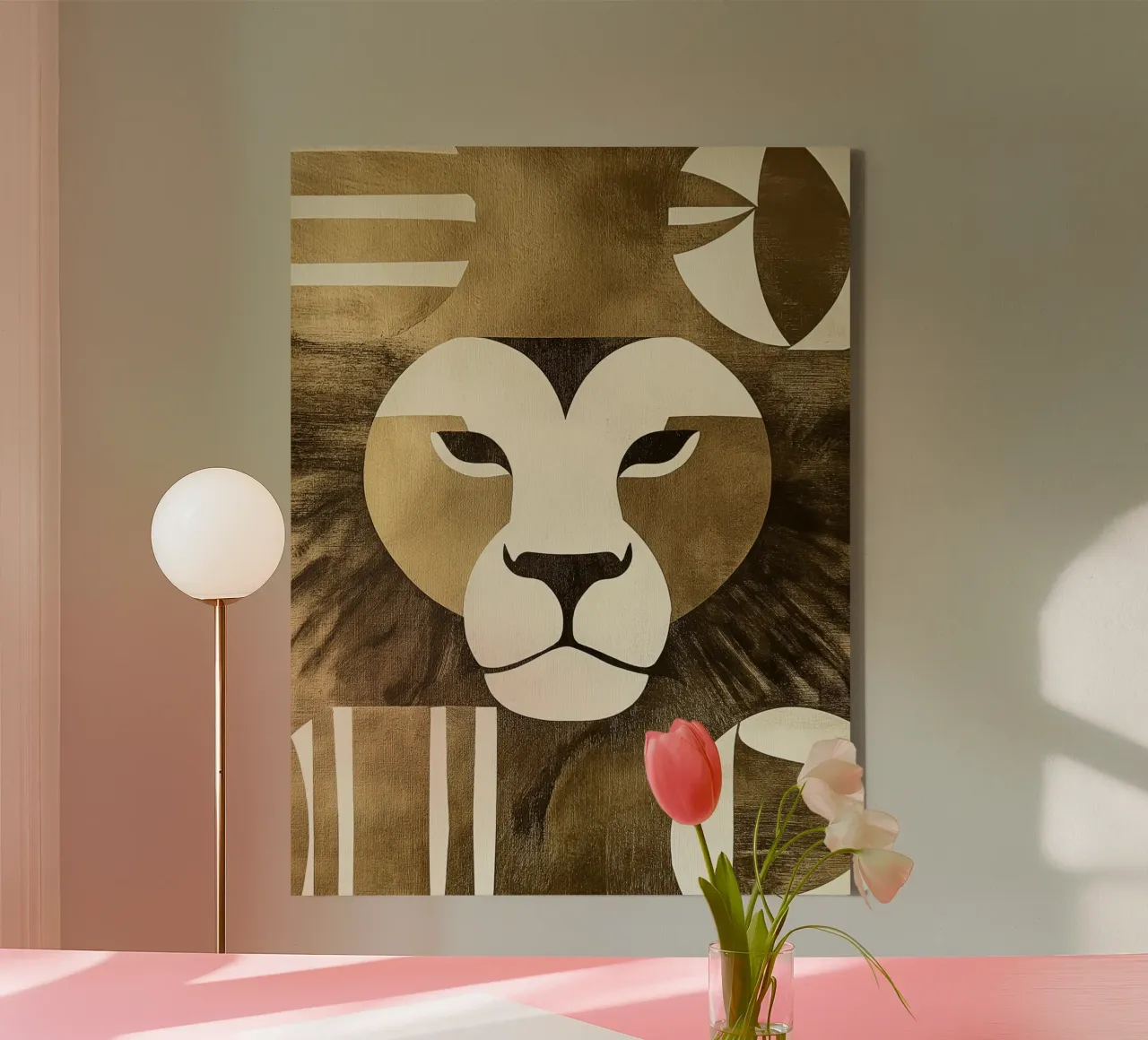 Abstract Lion canvas by Imagine