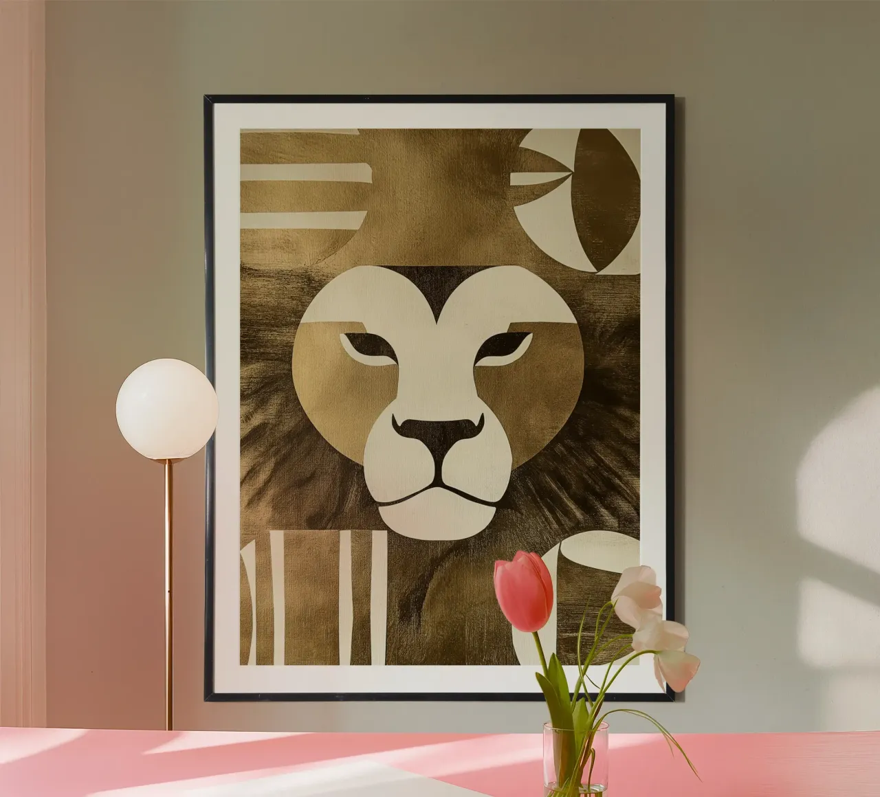 Abstrakter Löwe Poster von Imagine